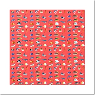 Fish Pattern Posters and Art